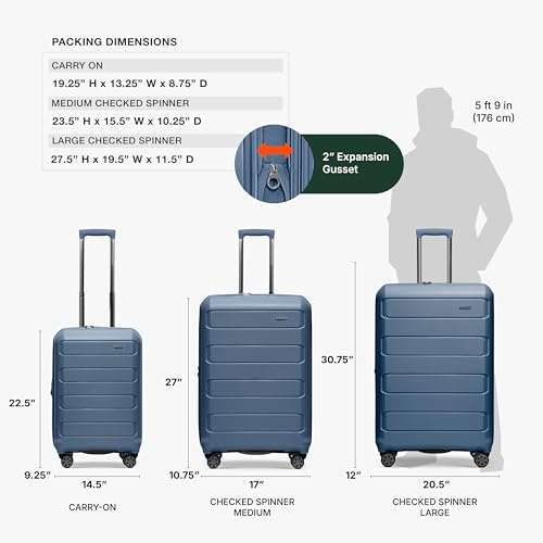 Pagosa Hardshell Expandable Luggage with Spinner Wheels