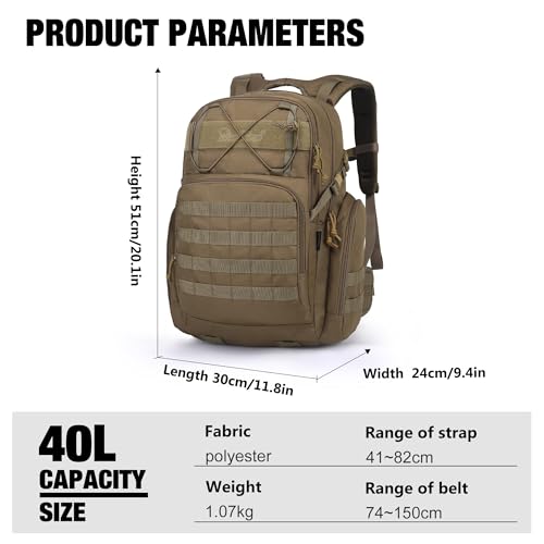 40L Tactical Backpack for Men