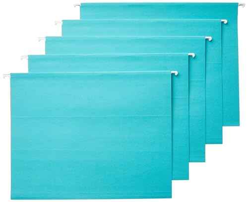 Hanging File Folders with Adjustable Tabs for Document Organization (25 Count)