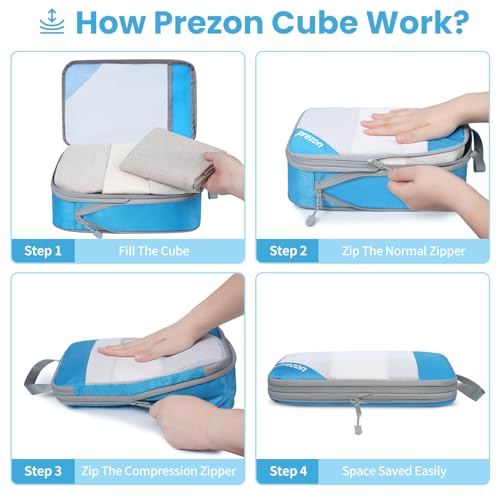 Compression Packing Cubes for Travel (6 Count)