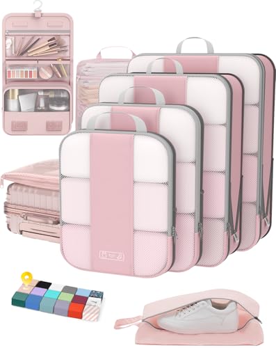 8 Set Compression Packing Cubes for Travel Essentials (8 Count)