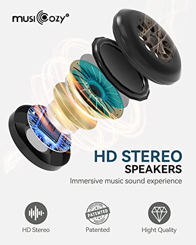 3D Sleep Headphones Bluetooth 5.4 Sleep Mask with HD Speakers