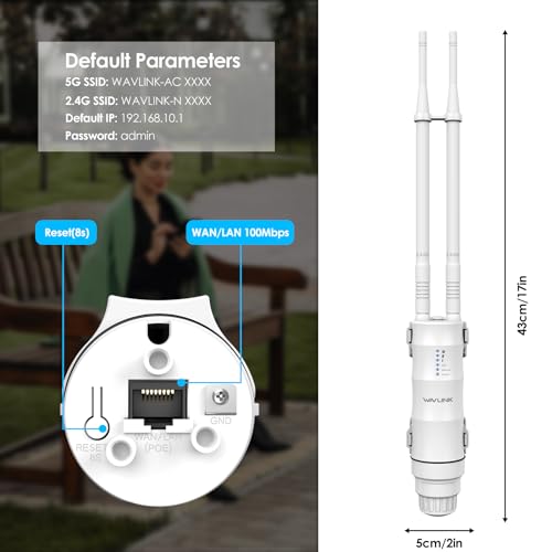 AC1200 Outdoor Long Range WiFi Extender