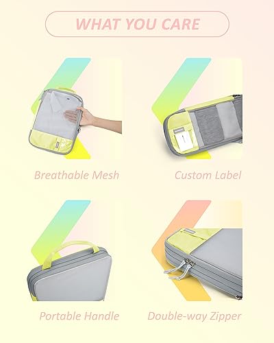 6 Set Compression Packing Cubes for Travel (6 Count)