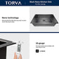 32 x 19 Inch Gloss Black Ceramic Coating with NanoTek Undermount Kitchen Sink