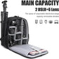 Cwatcun Camera Backpack Trolley Case Bag with Tripod Holder Anti-Theft Waterproof Camera Bag fits 15.6' Laptop for Canon Nikon Sony DSLR SLR Camera for Women Men Photographer