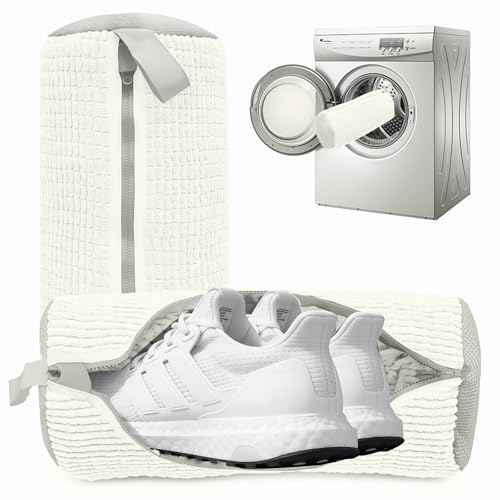 2PCS Ivory White Shoe Washing Machine Bags for All Shoe Types