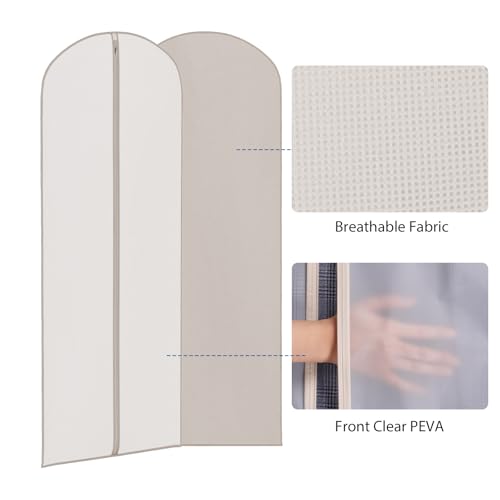 Dress Bags for Gowns Long Garment Bags for Hanging Clothes 65 in