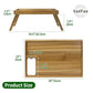 Acacia Bed Tray Table with Folding Legs