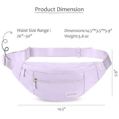 Purple Crossbody Fanny Pack for Women Trendy Belt Bag for Theme Park