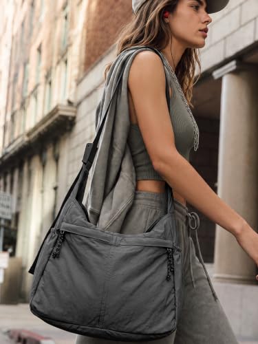 20L Crossbody Tote Bag Large Capacity Lightweight Hobo Shoulder Sling Bags for Gym Shopping Beach Travel