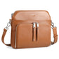 Genuine Leather Crossbody Bags for Women Travel Wallet Purse Brown