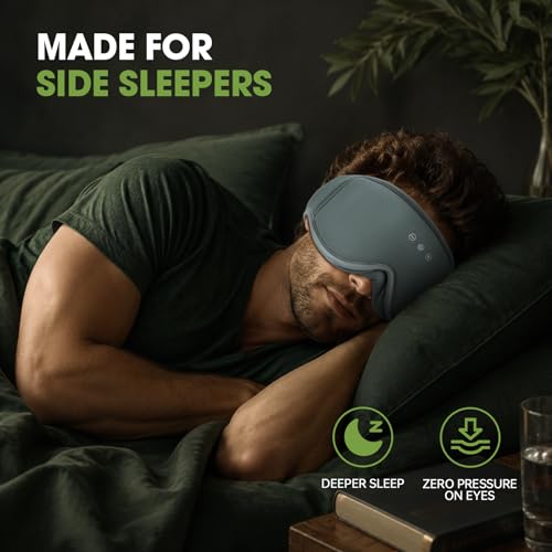 Bamboo Cotton Large Sleep Mask with Bluetooth Wireless Headphones