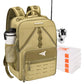 KarryAll Fishing Backpack with Rod Holder 4 Tackle Boxes
