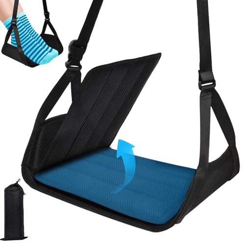 Airplane Foot Hammock （ Memory Foam） 2 in 1 Removable Support Pad (12.8 Ounce)