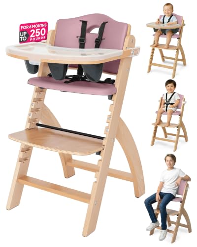 Beyond Junior Convertible Wooden High Chair with Removable Tray