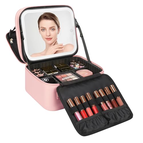 Makeup Bag with LED Mirror