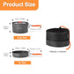15pcs Camping Cookware Mess Kit