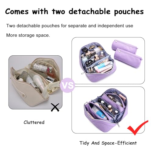 Travel Makeup Bag Cosmetic Bags for Women (3 Count)