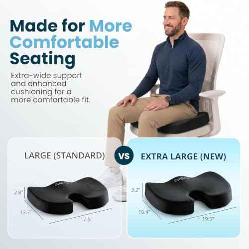 Extra Large Gel & Memory Foam Seat Cushion