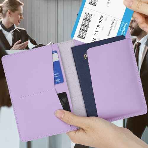 Full Grain Leather Passport Holder Cover for Men and Women Travel