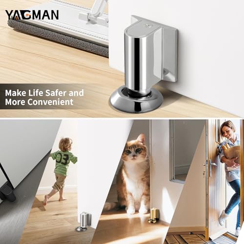 2 Pack Magnetic Door Stopper Floor Mount (2 Count)
