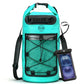 5/10/25/30/40L Waterproof Dry Bag & Phone Case - Large Floating Dry Backpack for Kayaking, Travel, Hiking, Fishing, Camping, Motorcycles & Beach, Heavy-Duty Roll Top Men/Women (Teal)
