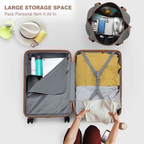 Suitcase Set 3 Piece Luggage Set Expandable with Spinner Wheels (6 Count)