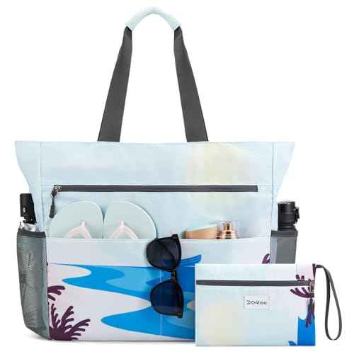 Beach Bag Waterproof Sandproof Large Capacity Foldable for Women