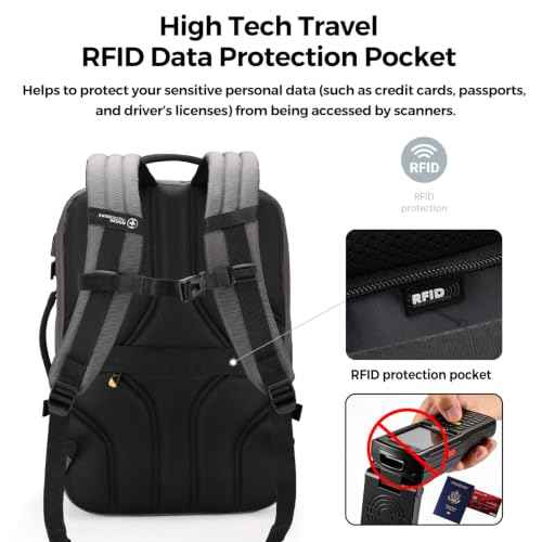 Design Travel Backpack 43l with USB Charging Port Laptop Backpack