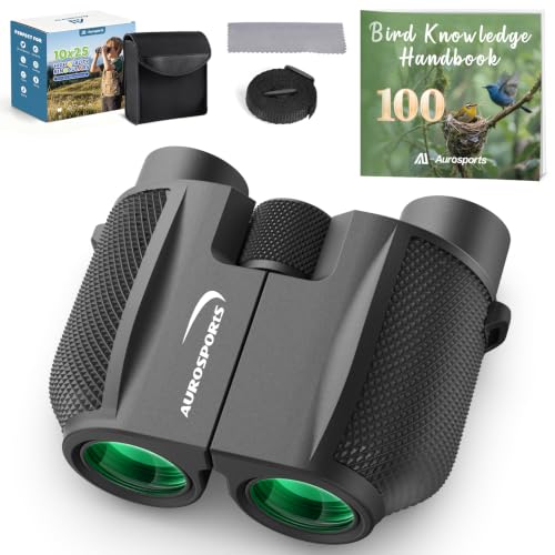 10x25 Binoculars for Bird Watching with Bird Guide Book