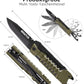 Multitool Knife 17 in 1 Pocket Knife with Fire Starter Sticks for Camping