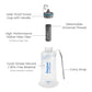 Collapsible Water Filter Bottle with 0.01 Micron Filtration