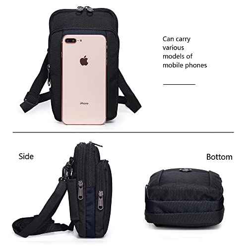 Senient Wolf Waterproof Nylon Multifunctional Phone Crossbody Bag