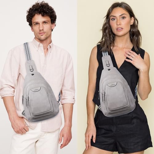 10L Crossbody Sling Bag for Women Men Anti Theft Cross Body Fanny Pack Belt Bag Purse Gifts for Women Faux Leather
