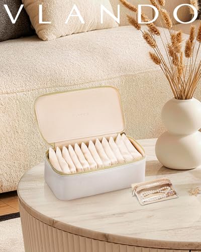 Travel Jewelry Case with Clear 12 Velvet Bags