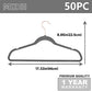 Gray Velvet Hangers 50 Pack Non Slip Heavy Duty Rose Gold Hooks (50 Count)