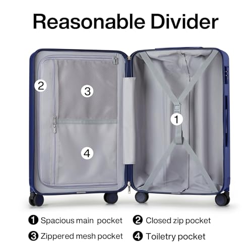 29 Inch Luggage Suitcases With Spinner Wheels Lightweight PC hardside Rolling Suitcase With Travel Lock