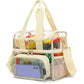 Clear Bag Double Decker for Stadium Events With Shoulder Strap for Women (Clear#Biege)