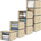 10 Pack Storage Bags for Clothes Blanket Storage Bins with Lids (10 Count)