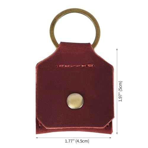 Genuine Leather SD Card Holder Keychain