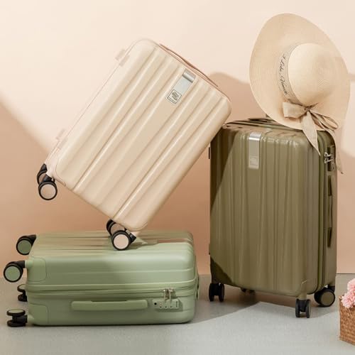 Luggage Sets 2 piece Carry On Luggage with Wheels PC Hard Shell Suitcases Lightweight Checked Travel Luggage Large Travel Suitcase Woman Men 20 (2 count)