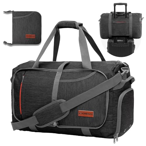 40L Foldable Duffle Bag for Travel Men & Women Carry On 22"x14"x9" Airline Approved