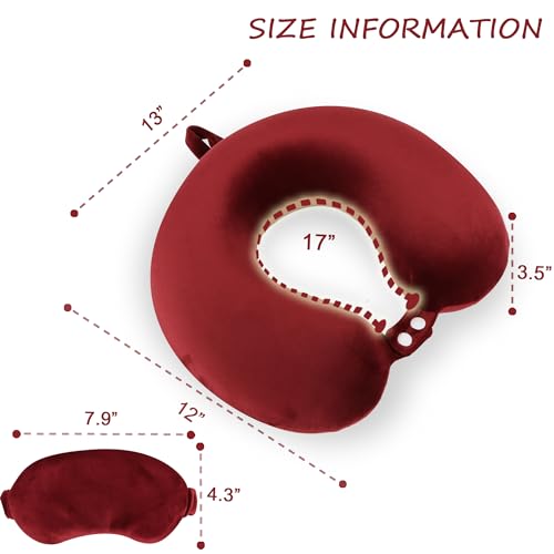 Pure Memory Foam Travel Pillow Set for Adults (2 Count)