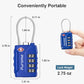 2 Pack TSA Approved Luggage Locks 4 Digit Code Cable Lock Blue (2 Count)