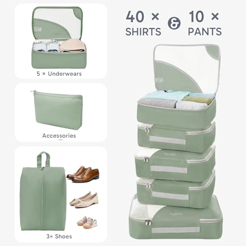 10 Set Packing Cubes for Travel (10 Count)