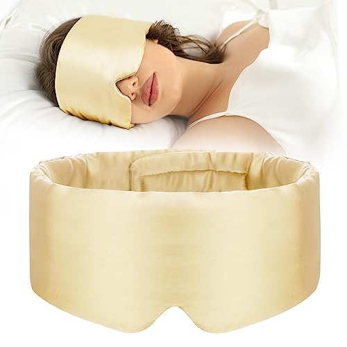 100% Mulberry Silk Sleep Mask Eye Mask for Women Man with Adjustable Band