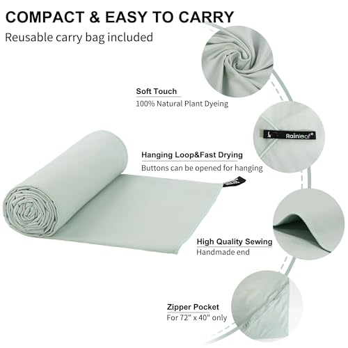 Microfiber Towel Quick Dry Camping & Travel & Gym Towel. Compact