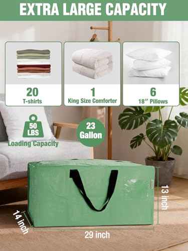 1 Pack Extra Large Moving Bags with Backpack Straps & Handles
