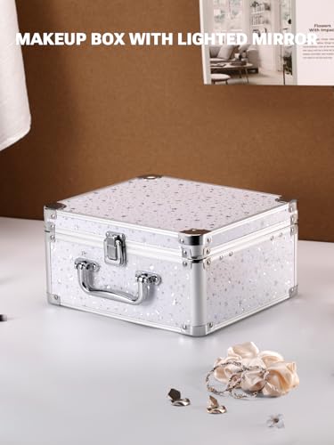 Makeup Box with Detachable Magnetic LED Mirror